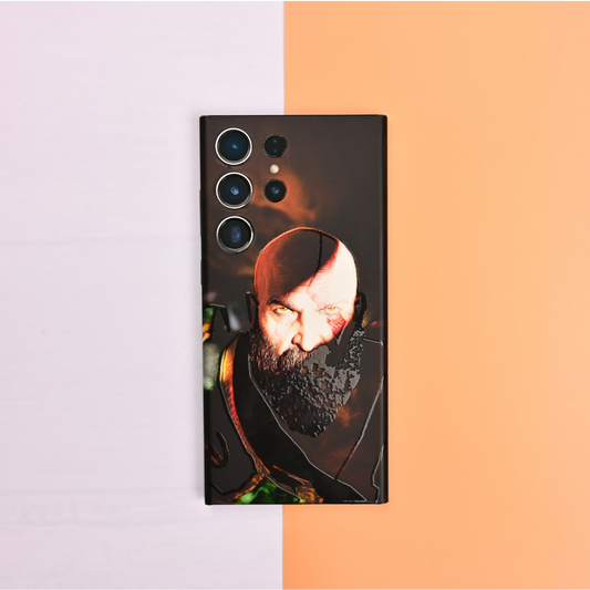 God Of War Kratos Portrait 3D Embossed Phone Skin - Skinly