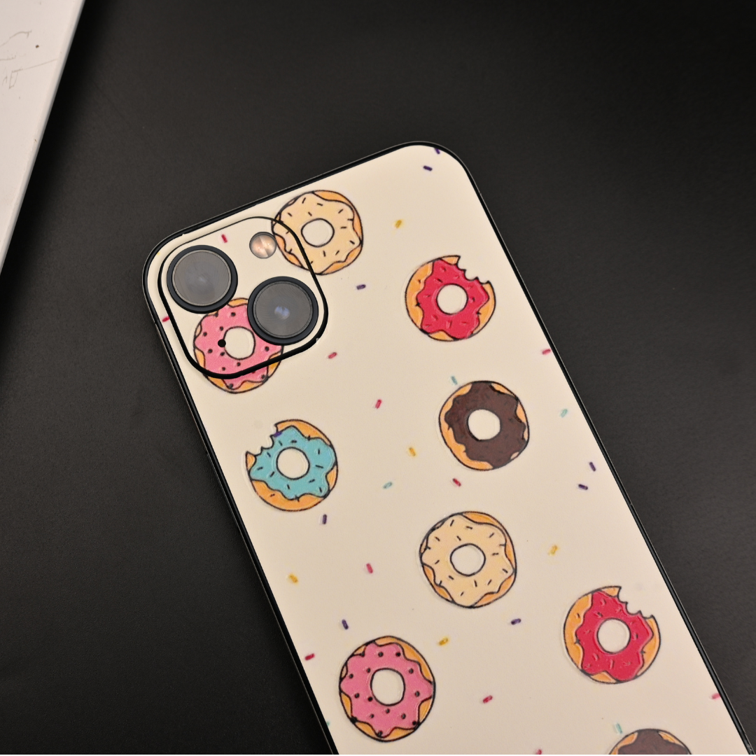 Mini Donuts Doodle Art 3D Embossed Phone Skin - Skinly