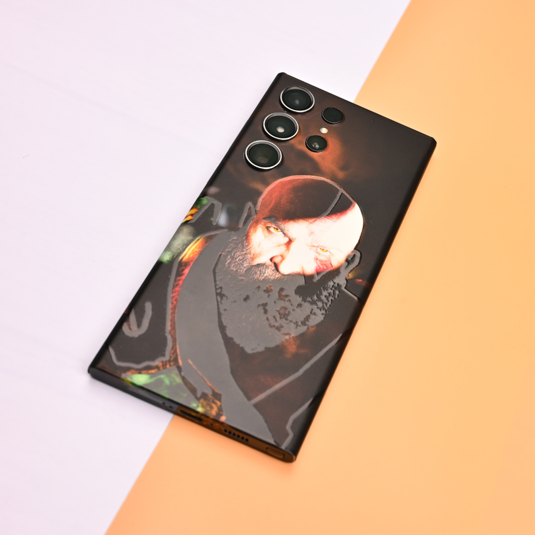 God Of War Kratos Portrait 3D Embossed Phone Skin - Skinly