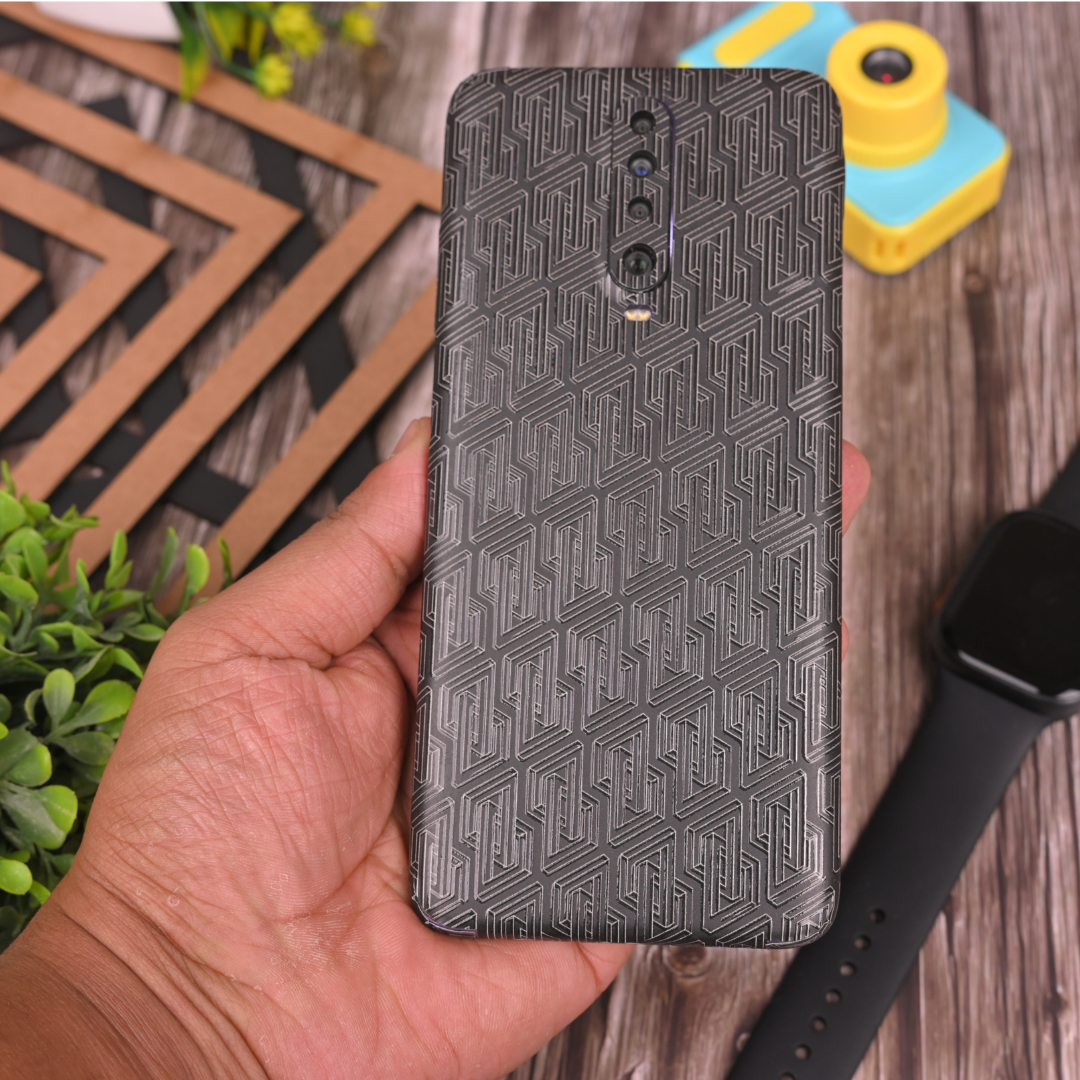Black Abstract Pattern 3D Textured Phone Skin - Skinly