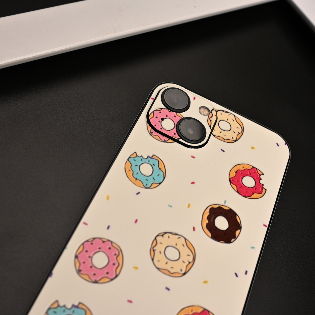 Mini Donuts Doodle Art 3D Embossed Phone Skin - Skinly