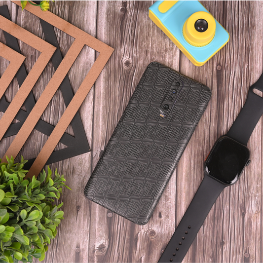 Black Abstract Pattern 3D Textured Phone Skin - Skinly