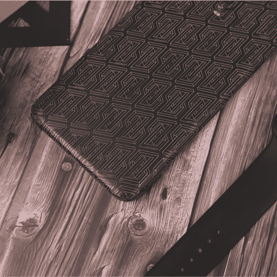 Black Abstract Pattern 3D Textured Phone Skin - Skinly