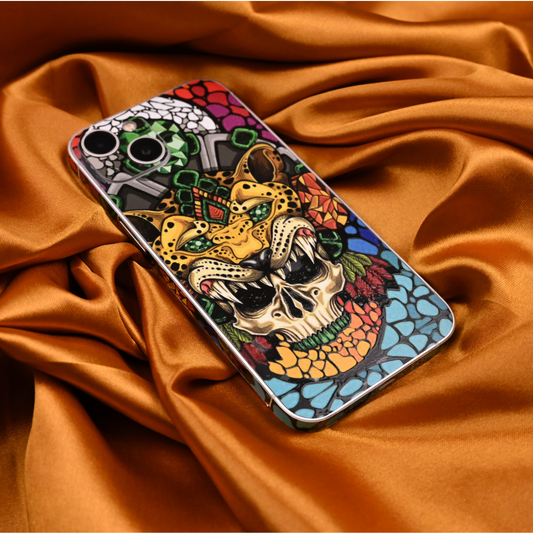 Skull Pattern Art 3D Embossed Phone Skin