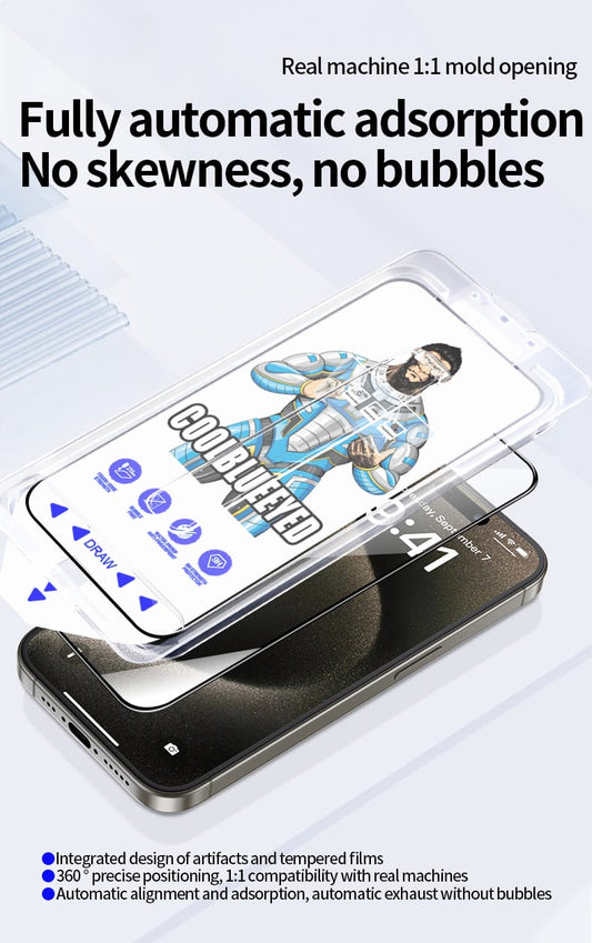 Ez Glass HD Tempered Screen Guard for iPhone (Pack Of 2 HD Glass with Reusable Applicator Tool)