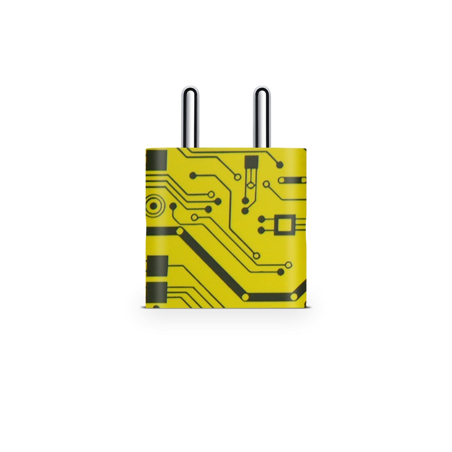 Yellow Tech Circuit Matte Finish Latest Skin For Charger