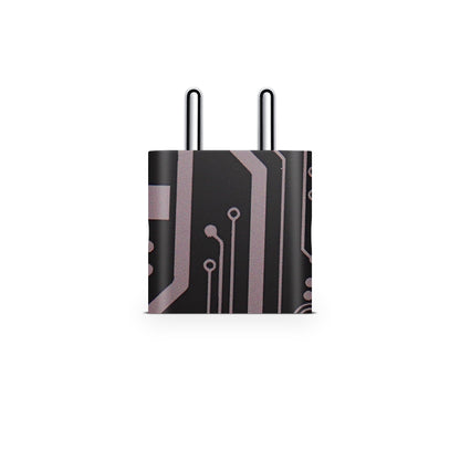 Black Tech Circuit Matte Finish Latest Skin For Charger
