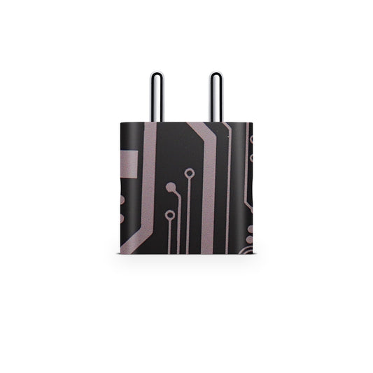 Black Tech Circuit Matte Finish Latest Skin For Charger