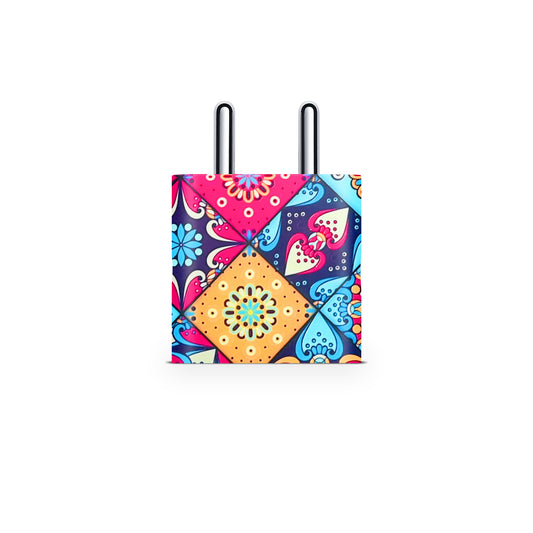 Colourful Patterns 3D Textured Skin For Charger