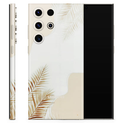 Tranzy Series Gold Petals Abstract Matte Finish Phone Skin
