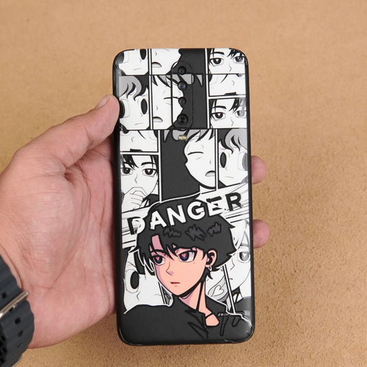 Danger Anime 3D Textured Phone Skin