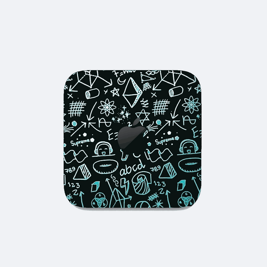 Blackboard Doodles Matte Finish Skin For Mac Mini M4/M2/M1