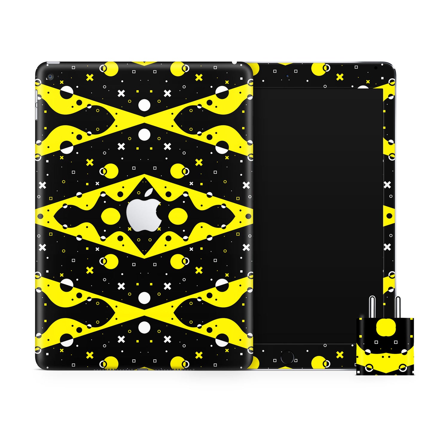 Yellow And Black Magnet Matte Finish Skin For iPad/Tablet