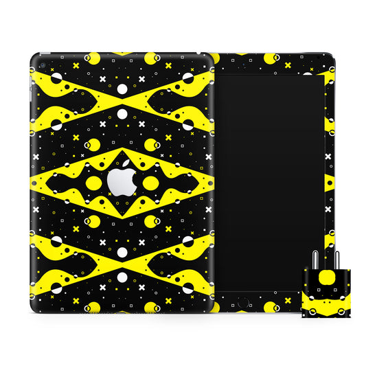 Yellow And Black Magnet Matte Finish Skin For iPad/Tablet