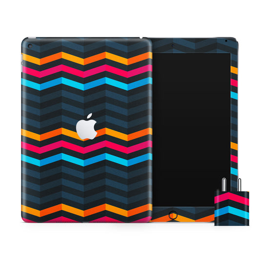 Zig Zag Line Pattern Matte Finish Skin For iPad/Tablet