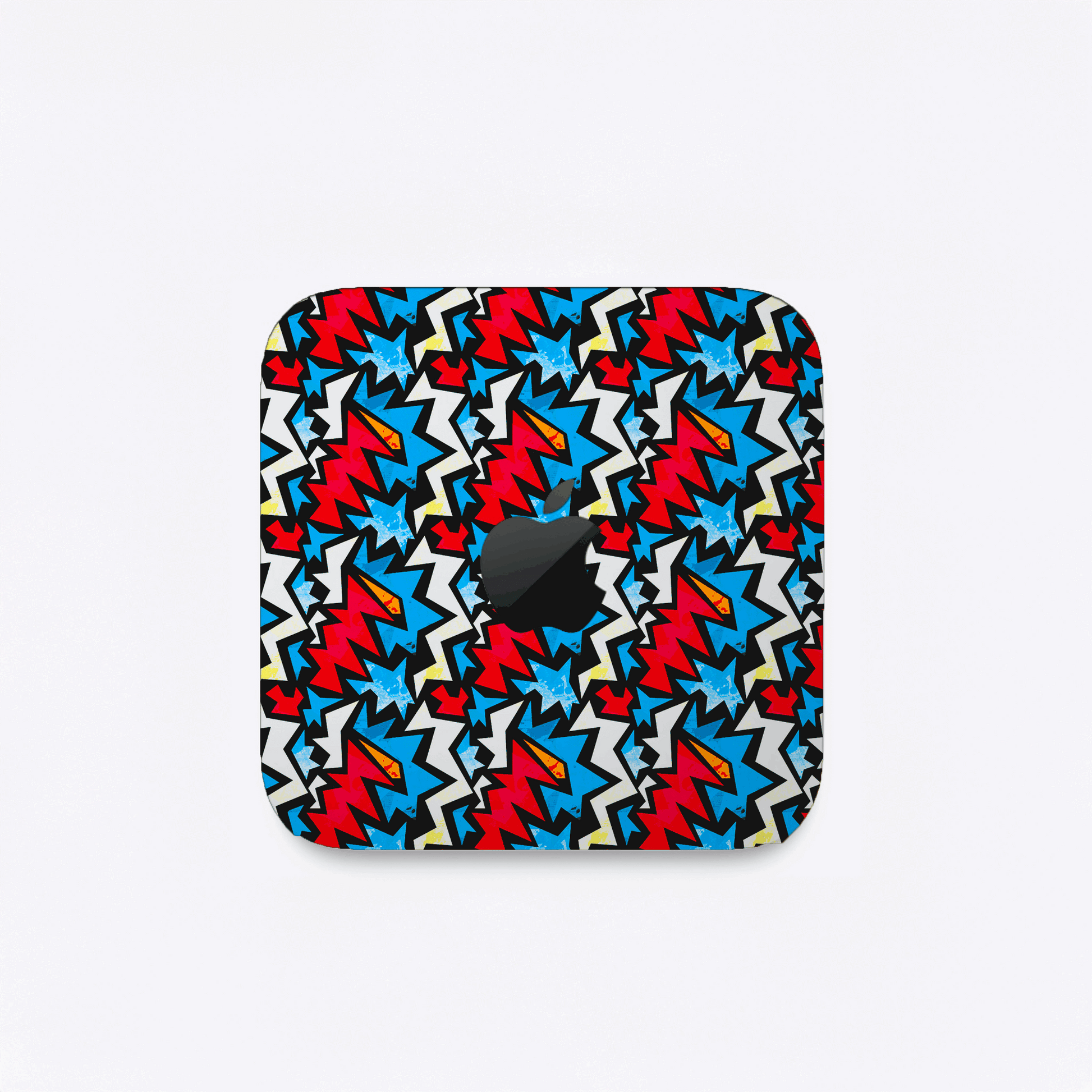 Funky Zig Zag Red And Blue Matte Finish Skin For Mac Mini M4/M2/M1