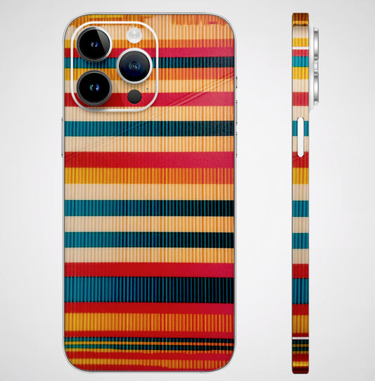 Colourful Stripes Soothing Effect Matte Finish Phone Skin