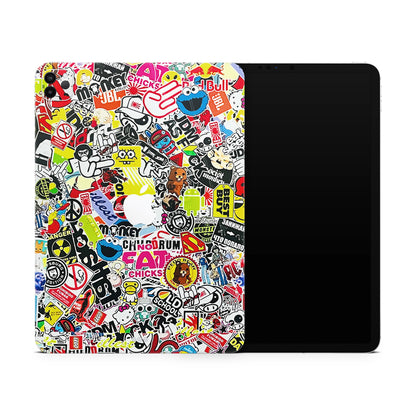 Jumbled Sticker Grafitti  Matte Finish Skin For iPad/Tablet