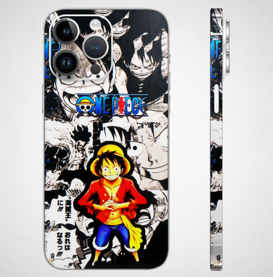 One Piece B&W Matte Finish Phone Skin