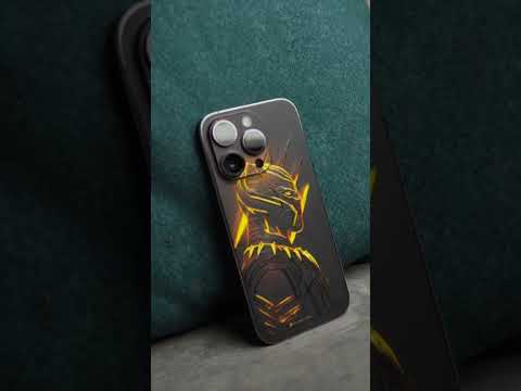 Gold Black Panther 3D Textured Phone Skin