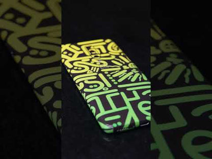 Green Yellow Line Doodle 3D Textured Phone Skin