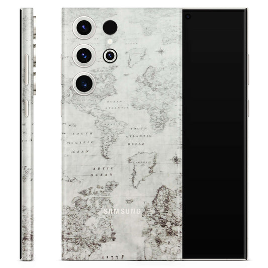 Tranzy Series World Travel Map Matte Finish Phone Skin