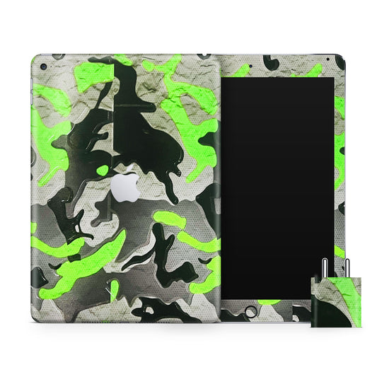 Green Camo 3D Textured Finish Skin For iPad/Tablet