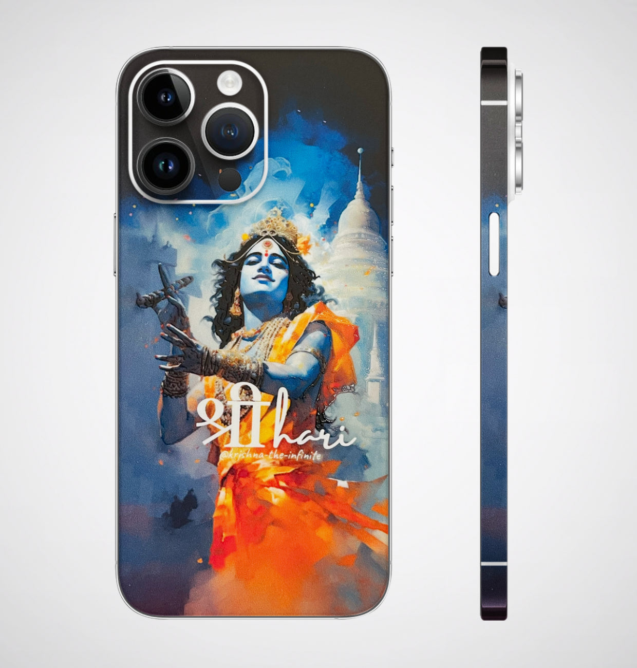 Lord Krishna Majestical 3D Embossed Phone Skin - Skinly