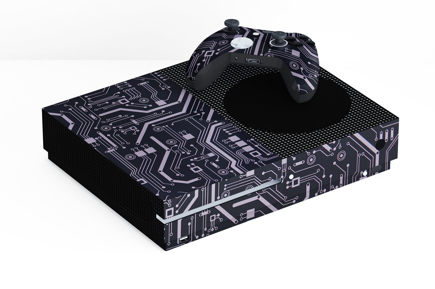 Xbox Series S Black Tech Circuit Matte Finish Skin