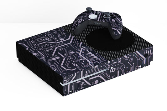 Xbox Series S Black Tech Circuit Matte Finish Skin